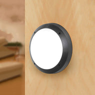 Gelmi Plain E27 Black Body Round Bulkhead, LHECIFM1G3000E27A, outdoor wall light,