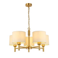 Gold 5 Light Pendant w/ Shades, LHDL478/5GLD, ceiling light,