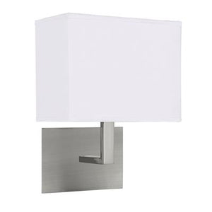 Wall Light S/Silver White Rec Shade