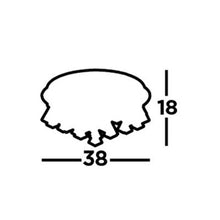 Load image into Gallery viewer, Line drawing of Hanna 4 Light Chrome Metal &amp; Clear Crystal Flush Ceiling Light with dimensions, LHSL2204-4CC, ceiling light,
