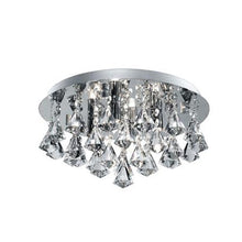 Load image into Gallery viewer, Hanna 4 Light Chrome Metal &amp; Clear Crystal Flush Ceiling Light, LHSL2204-4CC, ceiling light,
