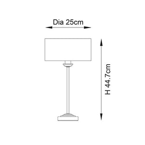 Highclere Table Lamp Antique Brass/White Shade