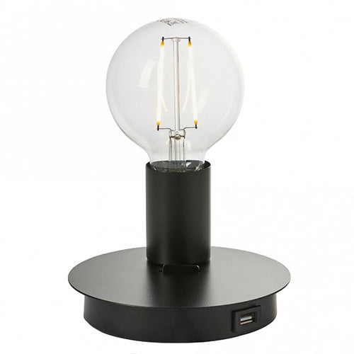 Joshua 1 Light Table Light Black With USB