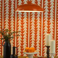 Kaelan Pendant Orange above kitchen table, LHDARKAE011, ceiling light, 