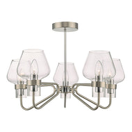 Keta 5 Light Semi Flush Satin Chrome & Polished Chrome, LHDARKET5446, ceiling light, 