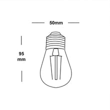 Load image into Gallery viewer, 5Mtr E27 IP44 Festoon Set c/w 2.2W 3000K Lamps - Interlinkable Dimensions Bulb
