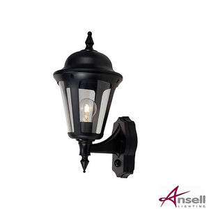 Latina Polycarbonate Wall Lantern With PIR 42W Black