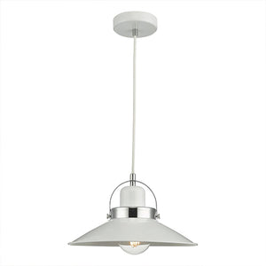 Liden Pendant White and Polished Chrome