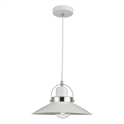 Liden Pendant White and Polished Chrome