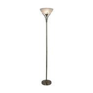 Linea Antique Brass Metal & Acid Glass Floor Lamp, LHSL5222AB, floor lamp,