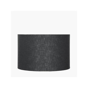 Lino 12" Black Self Lined Linen Drum Shade