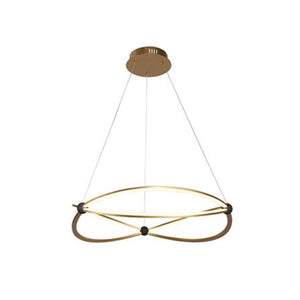 Lux & Belle LED Pendant-Brushed Gold & Sand Black Metal