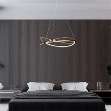 Load image into Gallery viewer, Lux &amp; Belle LED Pendant-Brushed Gold &amp; Sand Black Metal
