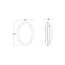 Load image into Gallery viewer, Fumagalli Maddi Black E27 Bulkhead with Microwave Sensor Dimensions
