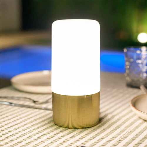 Maia Brass Portable LED Light