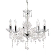 Marie Therese 5 Light Pendant - Clear Glass & Acrylic, LHSL1455-5CL, Ceiling Light,