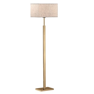 Matt Brass w/ Oatmeal Shade Ultra Lounge Floor Lamp