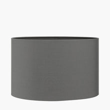 Load image into Gallery viewer, Mia 40cm Steel Grey Oval Poly Cotton Shade
