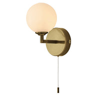 Mini Globe Antique Brass IP44 Wall Light, LHCLWB322/1AB, bathroom wall light, 