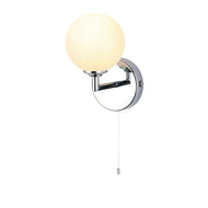 Mini Globe Polished Chrome IP44 Wall Light, LHCLWB322/1CR, bathroom wall light,
