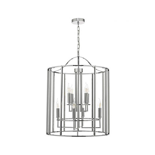 Myka 8 Light Lantern Polished Chrome