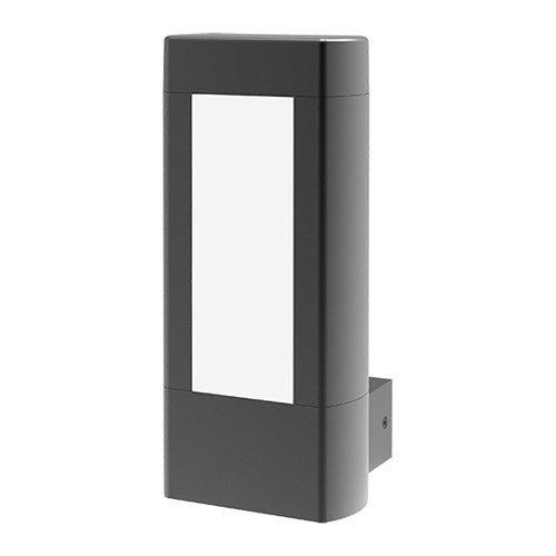 Quadra Rectangular 10W Backlit Wall Light IP54 Grey