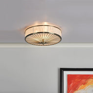 Oslo 3 Light Antique Brass on ceiling of living room with painting, LHDAROSL5075, ceiling light, 