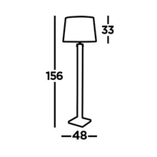 Load image into Gallery viewer, Pedestal Floor Lamp Black Metal Dimensions
