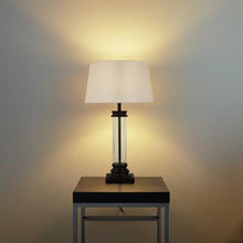 Load image into Gallery viewer, Pedestal Table Lamp Black Metal
