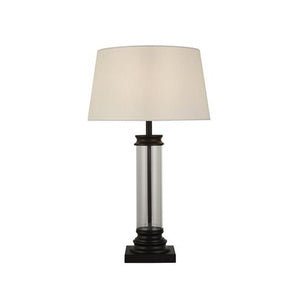 Pedestal Table Lamp Black Metal