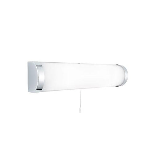 Poplar 2LT Wall Light - Chrome Metal & Opal Glass