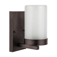 Rechargeable Brown LED Wall Lamp with Glass Frosted Shade, LHMQL1560, Outdoor wall light, 