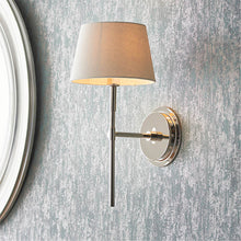 Load image into Gallery viewer, Rennes Wall Fitting Brushed Nickel In Use
