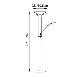 Rome Mother & Child Task Floor Black Dimensions