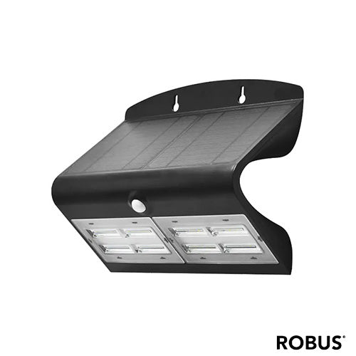SOL 6.8W Solar LED Wall light with PIR IP65 Black 4000K