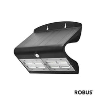 SOL 6.8W Solar LED Wall light with PIR IP65 Black 4000K