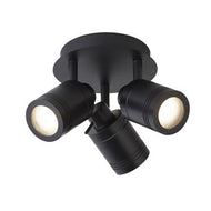 Samson 3 Light Black Metal Round Spotlight, LHSL6603BK, ceiling light,