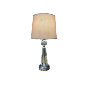 Table Lamp Glass and Chrome Metal Finish