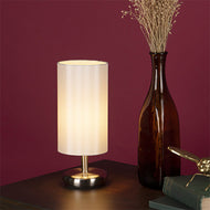 Tico Touch Lamp Ivory Shade / Satin Chrome, LHDARTIC4133, touch lamp, 