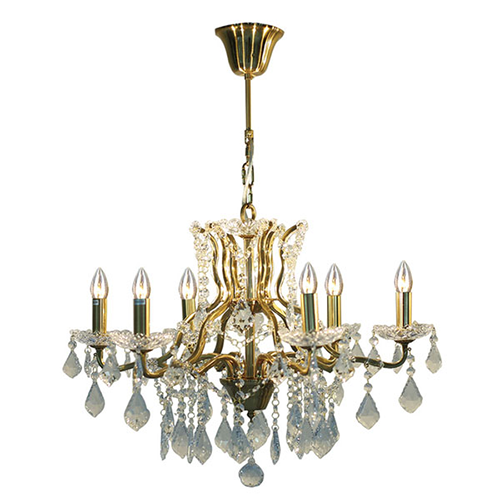 Toledo 6 Light Aged Gold, chandelier