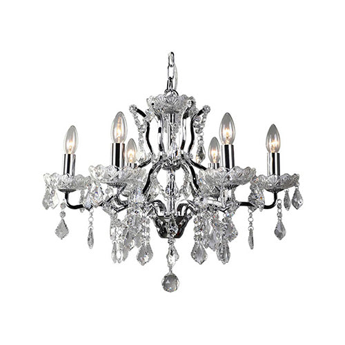 Toledo 6 Light Chrome Chandelier