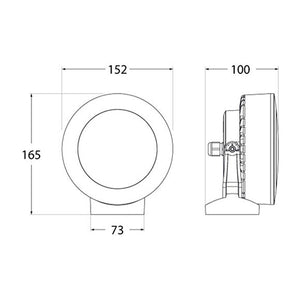 Tommy Wall 10W Gx53 LED Black Dimensions