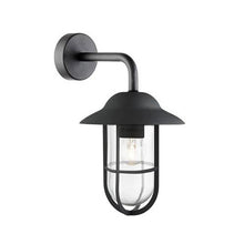 Load image into Gallery viewer, Toronto Outdoor Wall Light - Black Metal &amp; Clear Glass
