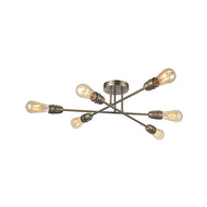 Venus Antique Brass Semi Flush Finish, LHCLSF1966/6AB, ceiling light, 