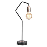 Venus Black Finish and Copper Table Lamp, LHCLTL1966/BLK/CP, table lamp, 
