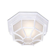 Vermont Cast Aluminium & Glass Flush Outdoor And Porch Light, LHSL2942WH, ceiling light,