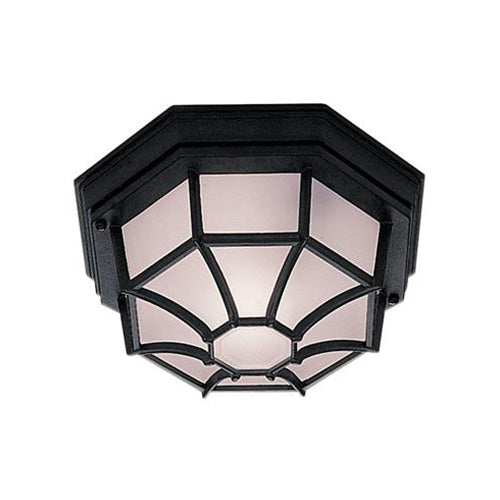 Vermont Outdoor Wall/Ceiling Light - Black Metal & Glass