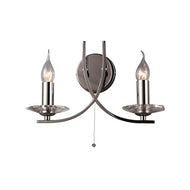 Vulcan 2 Light Satin Nickel Wall Light, LHCLWB2613/2SN, wall light, 