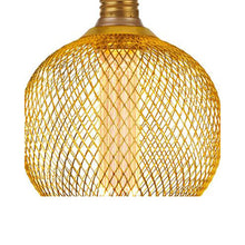 Load image into Gallery viewer, Wire Mesh Effect Globe Lamp - Gold Metal On
