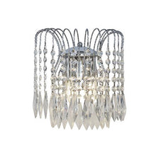 Load image into Gallery viewer, Waterfall 2LT Wall Light - Chrome &amp; Crystal
